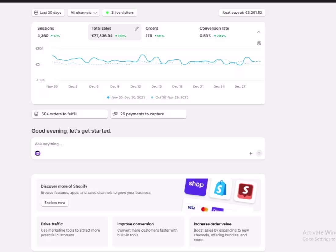 Cover image for Shopify website creation and Conversion Optimization.