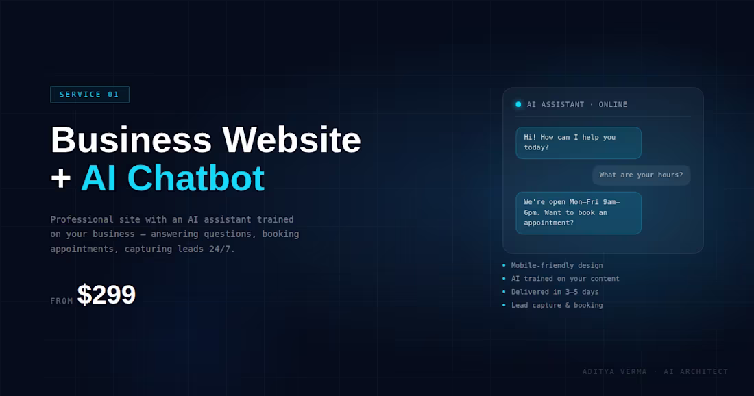 Cover image for Business Website + AI Chatbot
