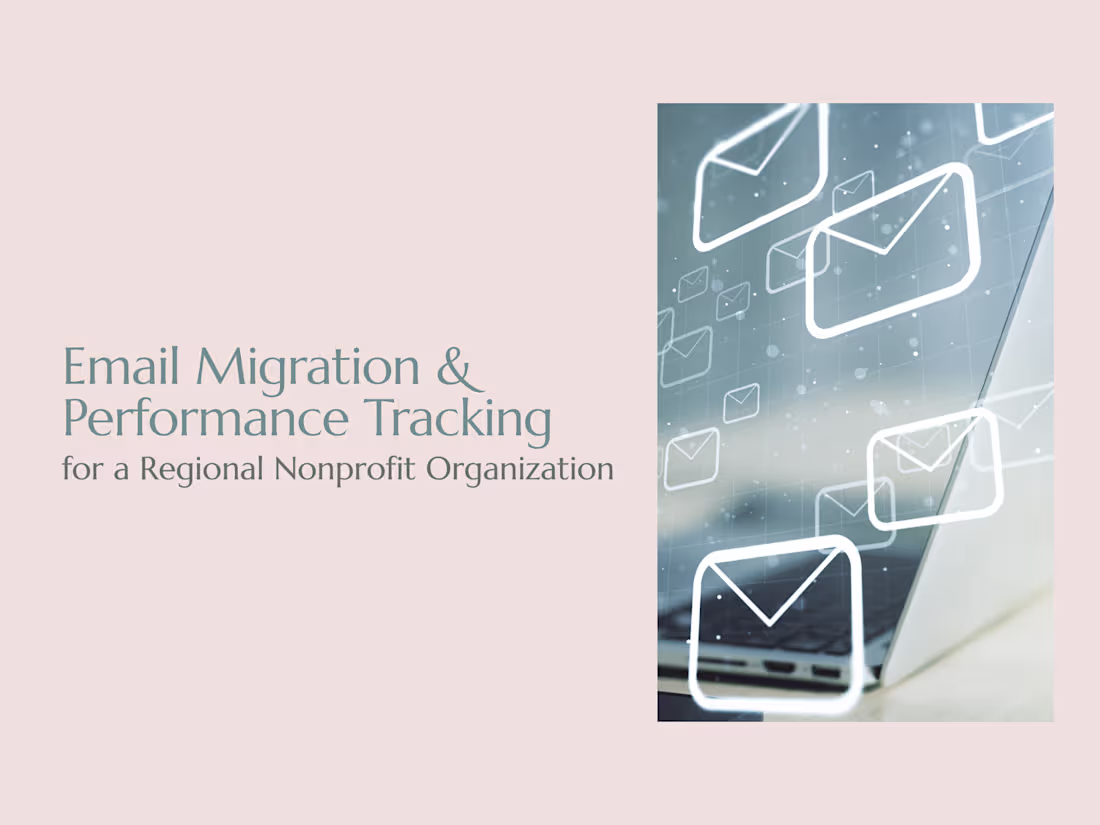 Cover image for Email Migration & Performance Tracking for a Regional Nonpro...