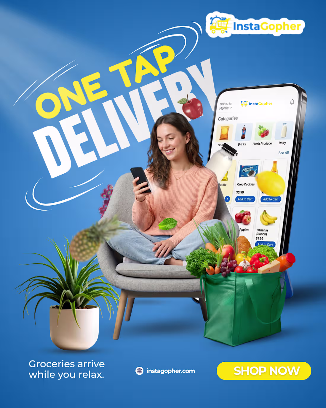 Cover image for Brand Poster for Grocery Delivery