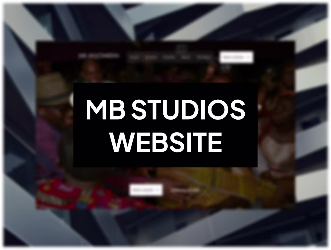 Cover image for MB Studios Website Design