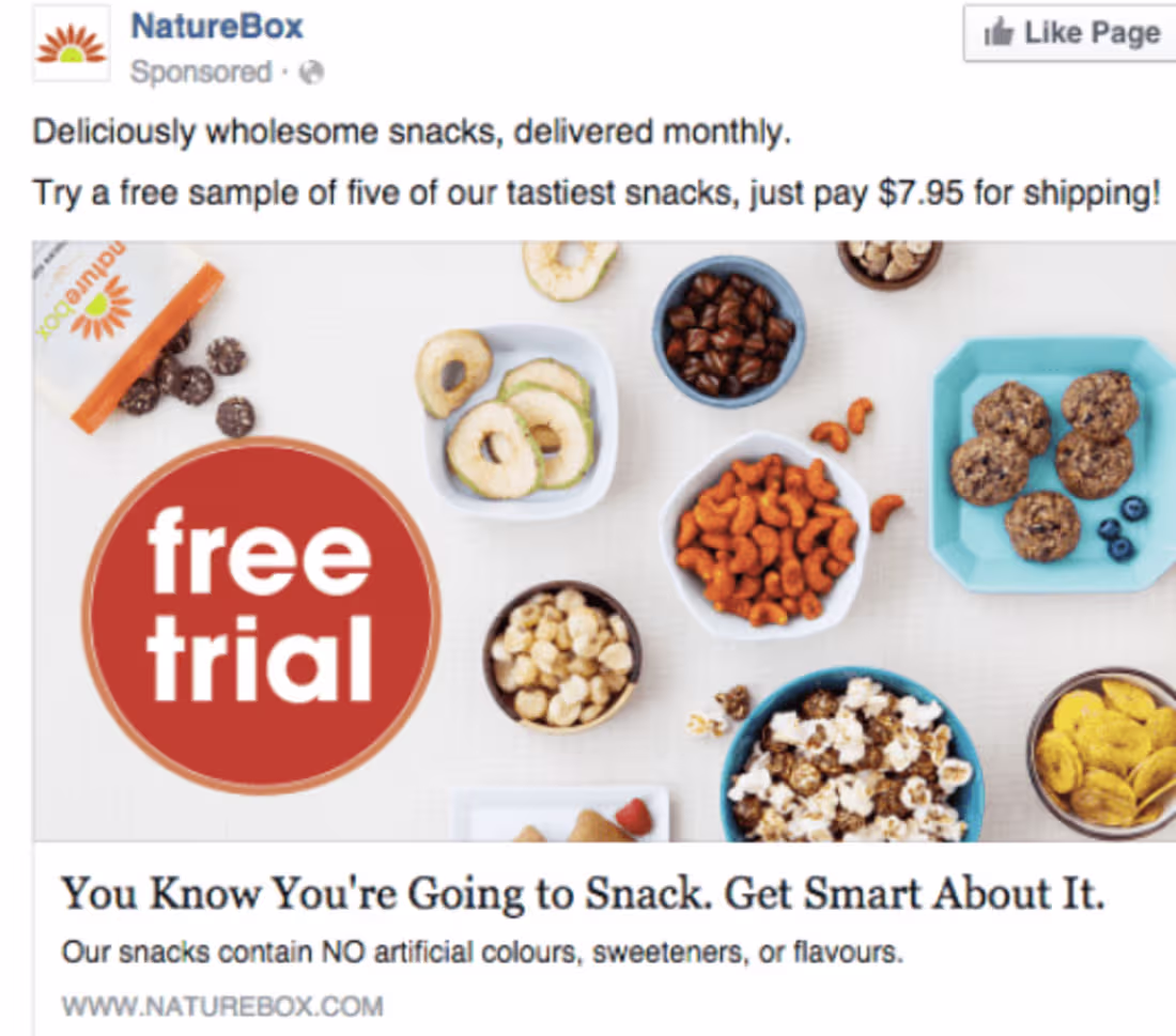 Cover image for NatureBox Facebook Ad Project