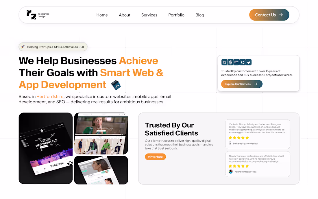 Cover image for Recoginse Digital Website Redesign