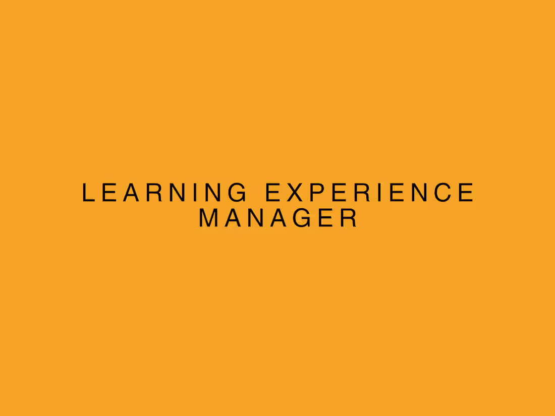 Cover image for Learning Experience Manager