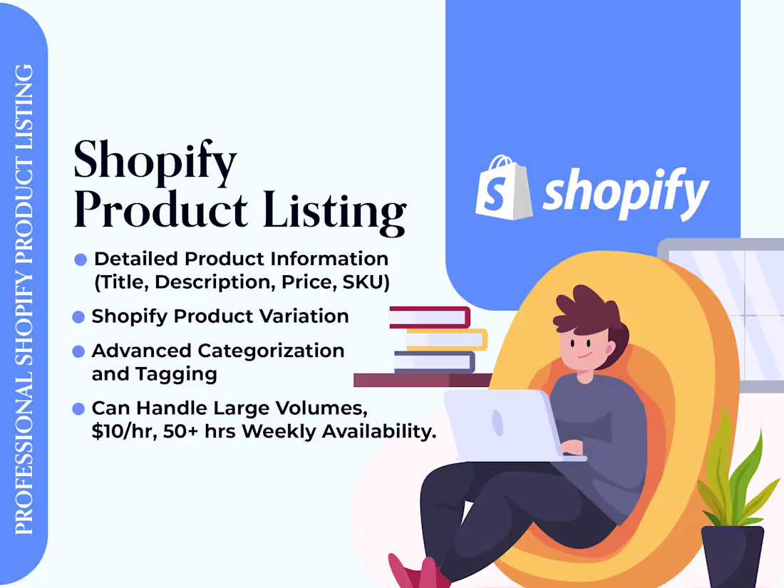Cover image for Shopify Product Listing & Shopify Data Entry