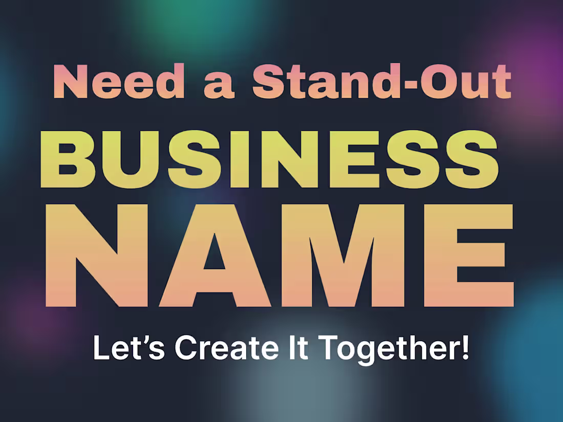 Cover image for Unique Business Names, Brand Names with Slogans