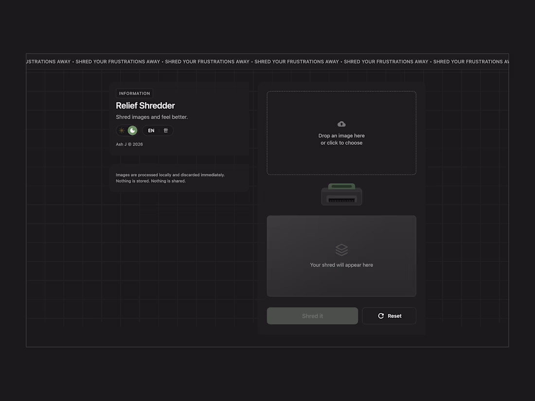 Cover image for Relief Shredder : Using Vercel,