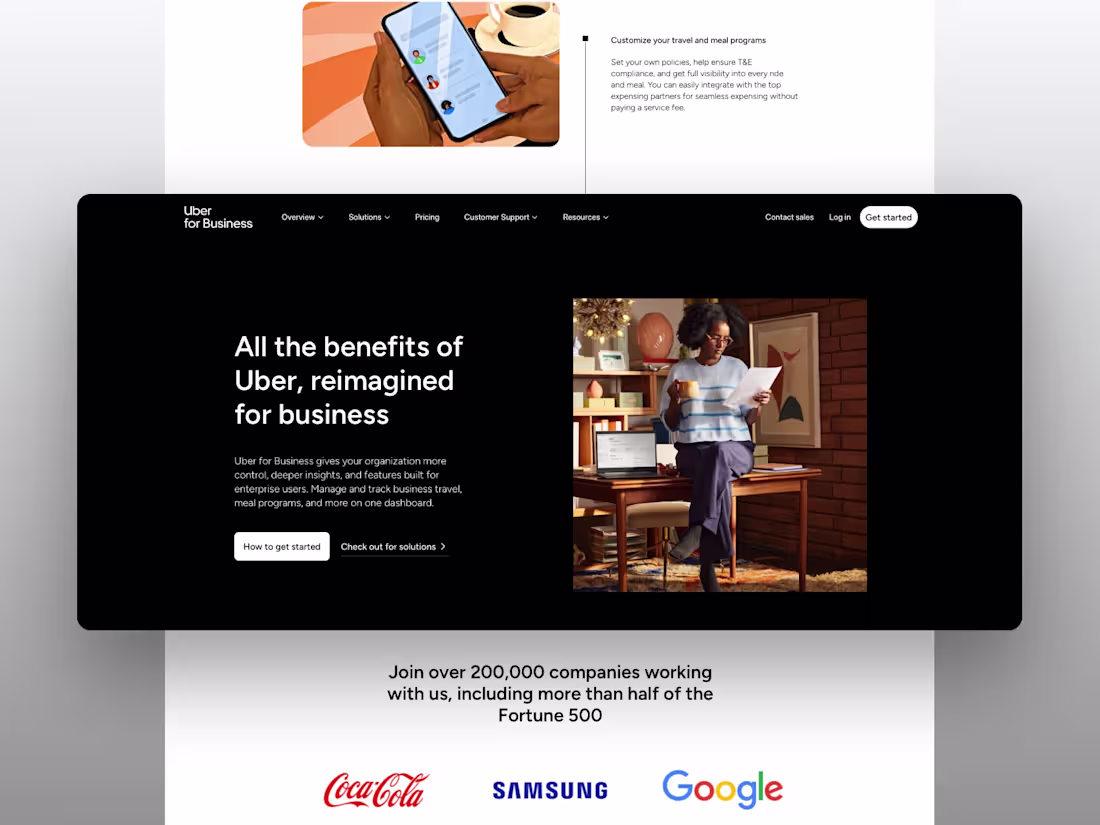 Cover image for Uber for Business Framer Website Redesign