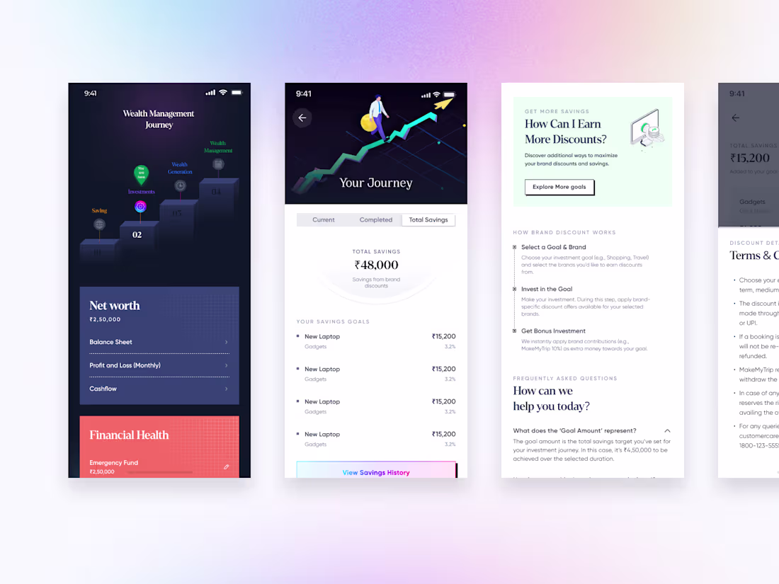 Cover image for Wealth Management Journey – Goal-Based Savings UI