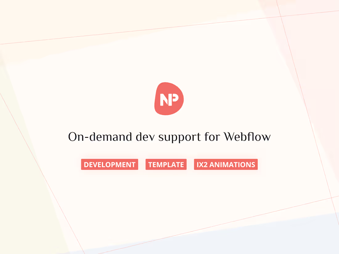 Cover image for On demand Webflow development support