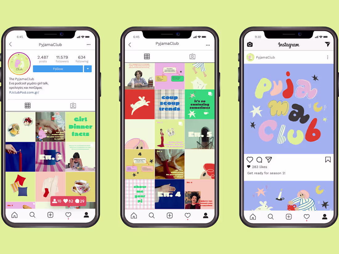 Cover image for Brand Design for the Pyjama Club Podcast