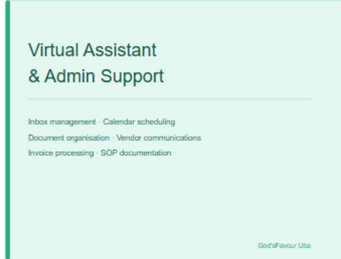 Cover image for Virtual Assistant & Administrative Support 