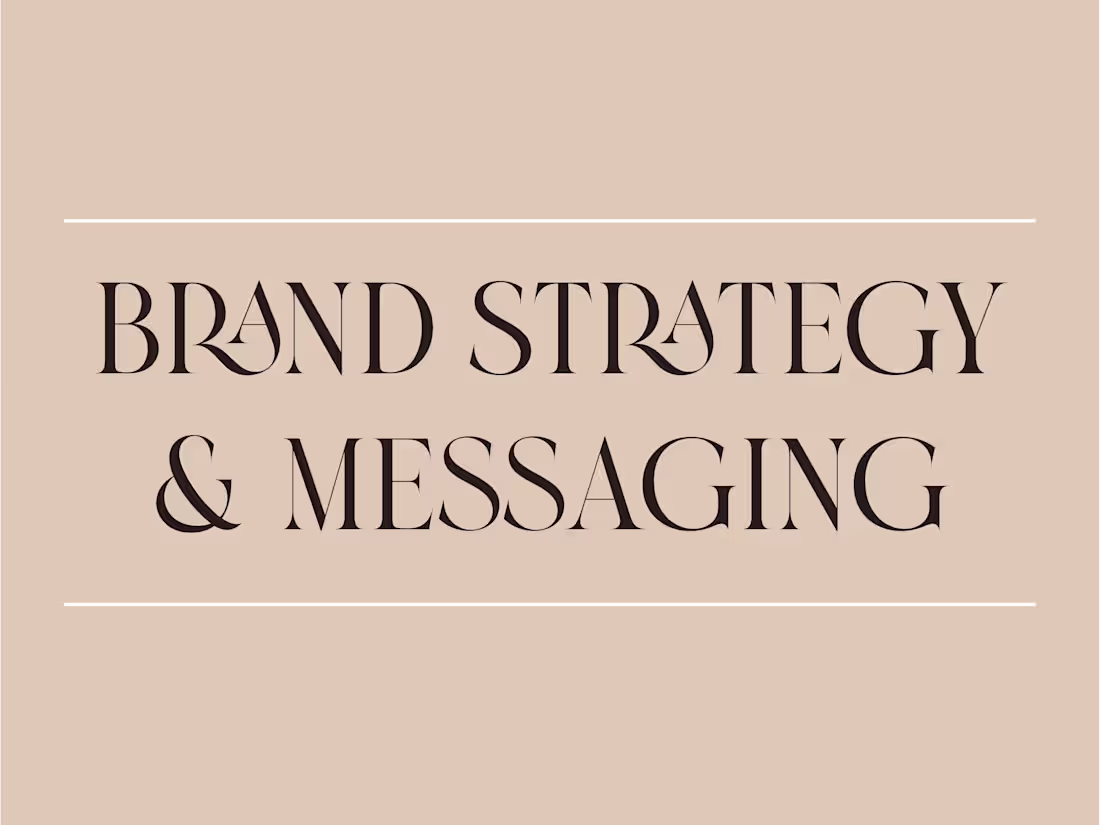 Cover image for Brand Strategy & Messaging 