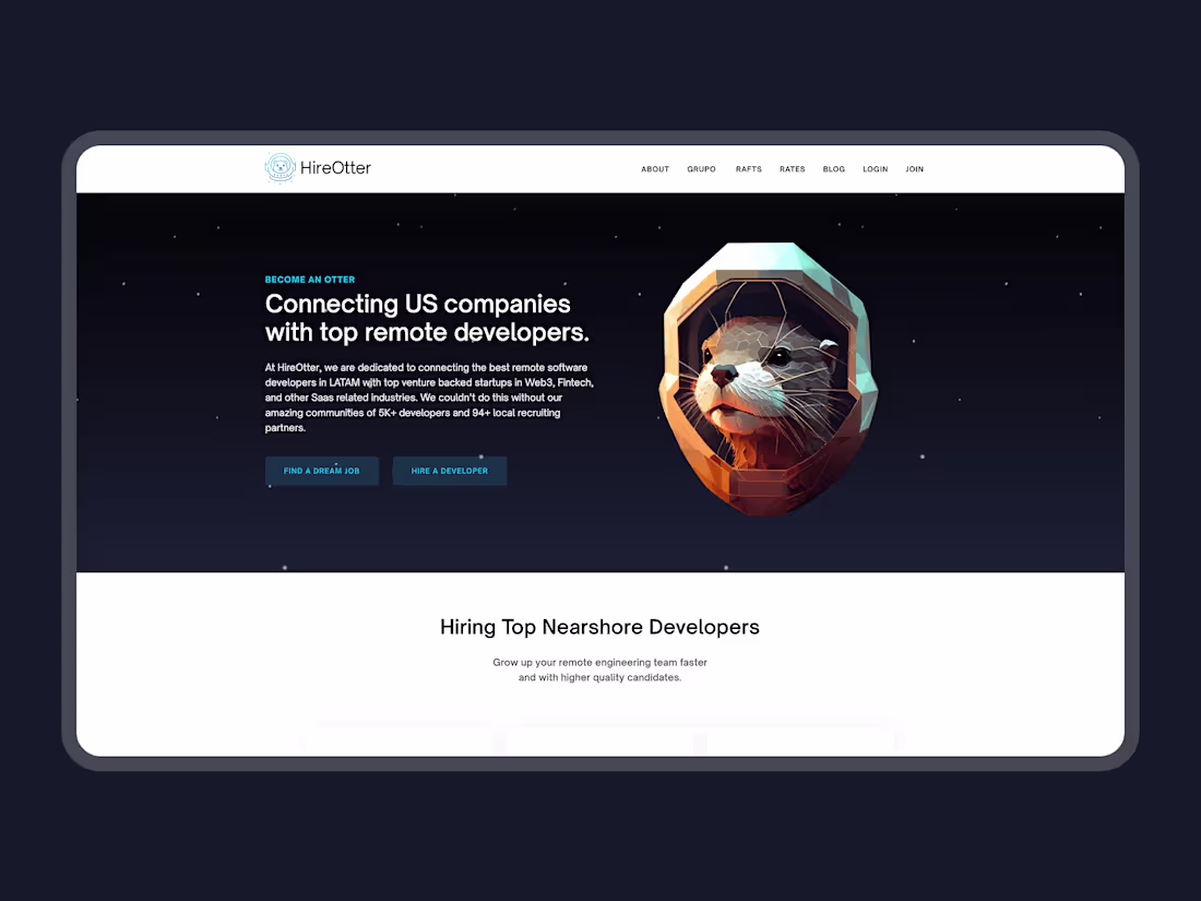 Cover image for HireOtter | UI/UX Design & Webflow Development
