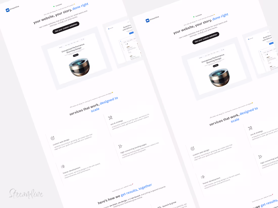Cover image for Streamline Studio - Framer Development