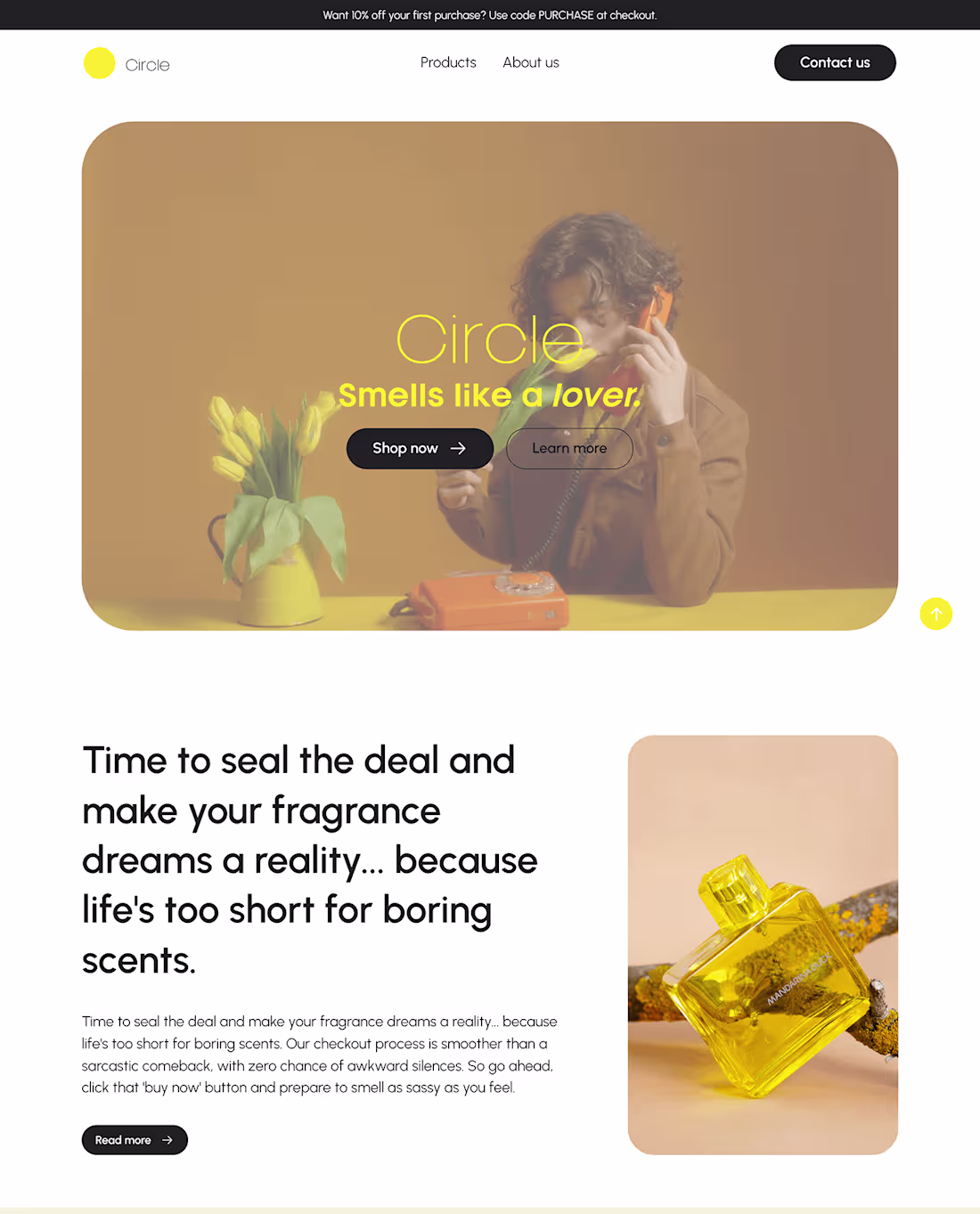 Cover image for Circle Perfume - Website Design :: Behance