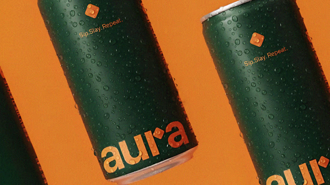 Cover image for cooked up a brand design concept for an energy drink - aura ...