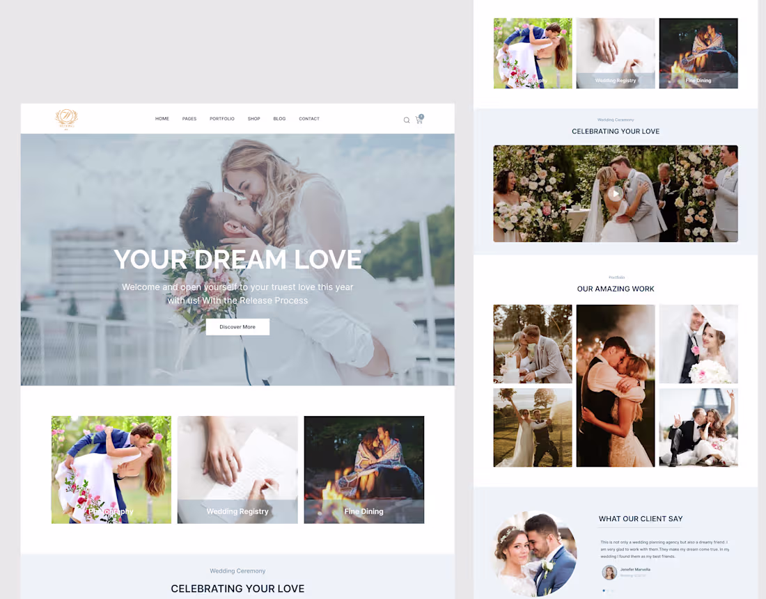 Cover image for wedding website landing page