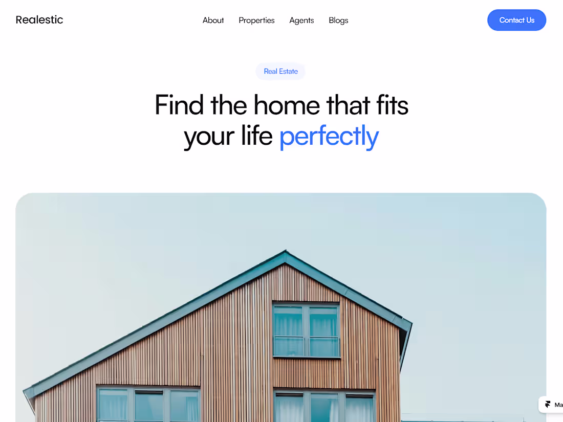 Cover image for Real Estate Landing Page