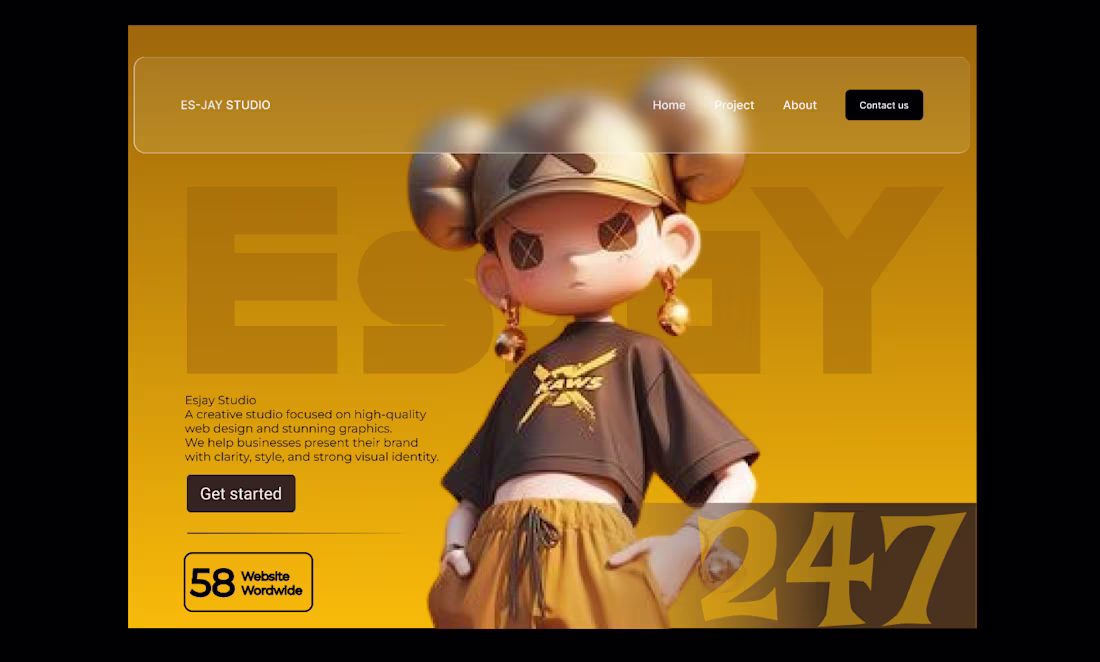 Cover image for Simple clean and cool, website animated figma hero section.
