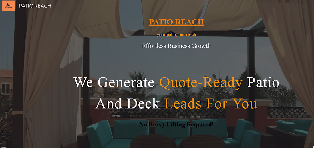 Cover image for Data Entry and Lead Generation for Patio Reach Marketing Agency