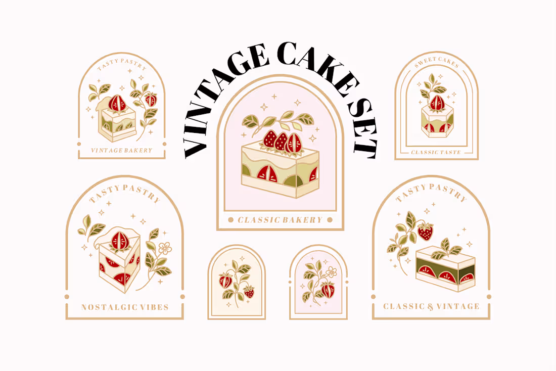 Cover image for Vintage Cake Logo & Label Collection