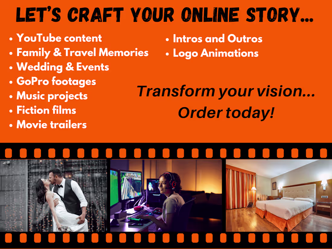 Cover image for Cinematic and Promotional video editing for your business