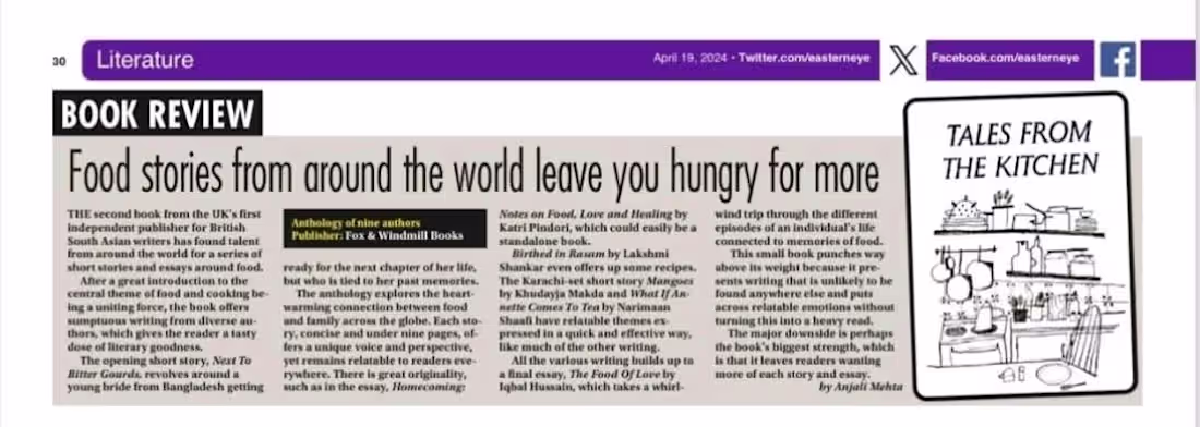 Cover image for My book had been featured in the Eastern Eye paper! 