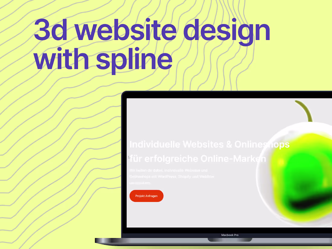 Cover image for 3d website design with spline