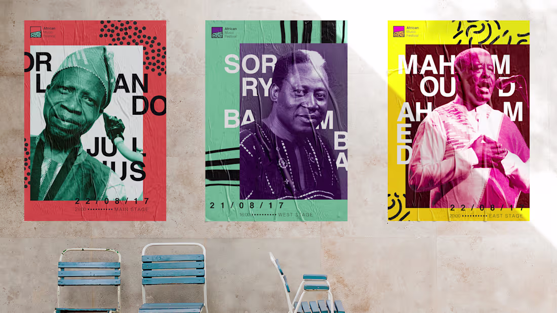 Cover image for Branding - African Music Festival, concept, 2014