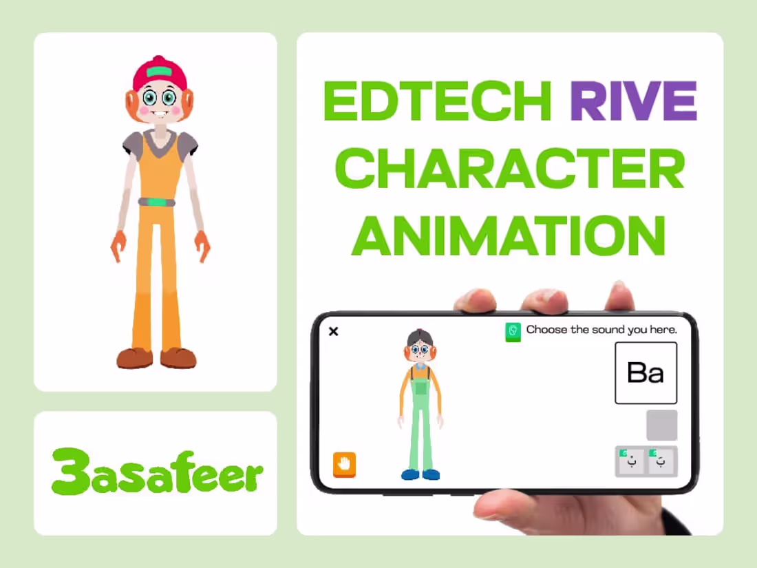 Cover image for Rive Character Animation Similar to Duolingo