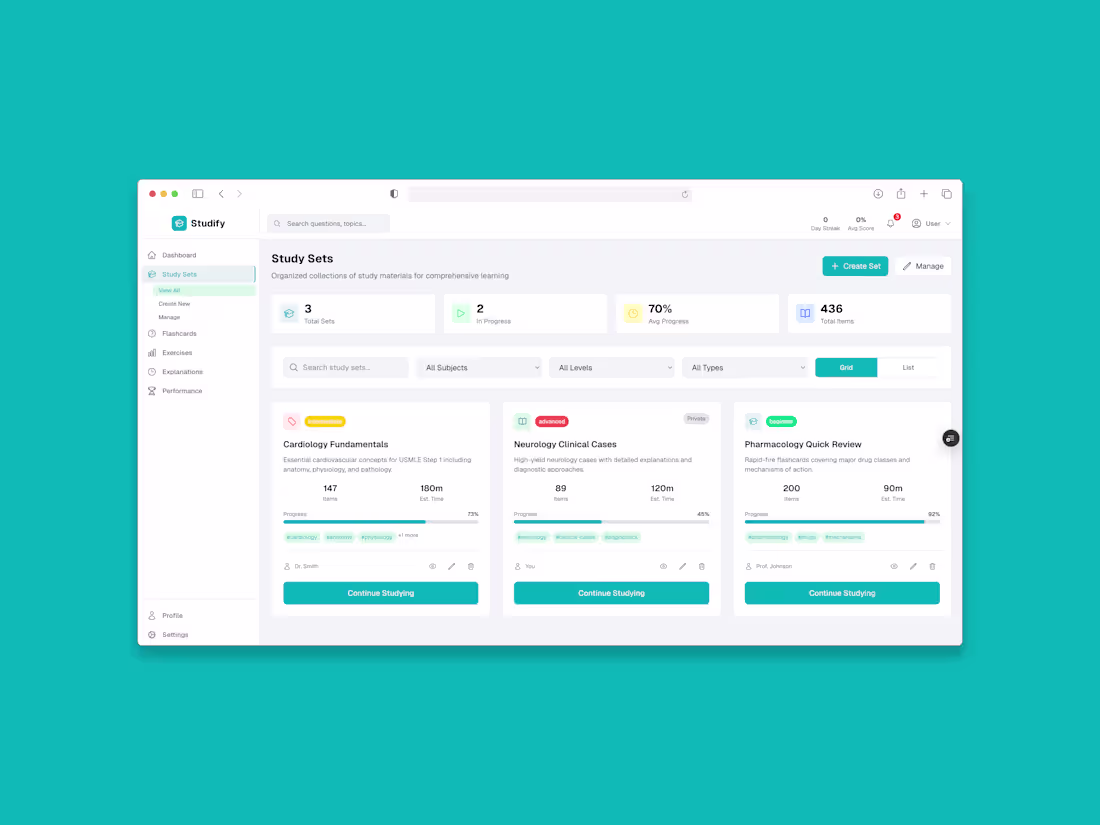 Cover image for Studify: New Comprehensive AI Study Platform