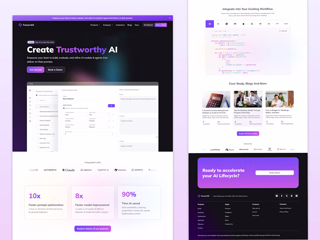 Cover image for Future AGI AI Platform Landing