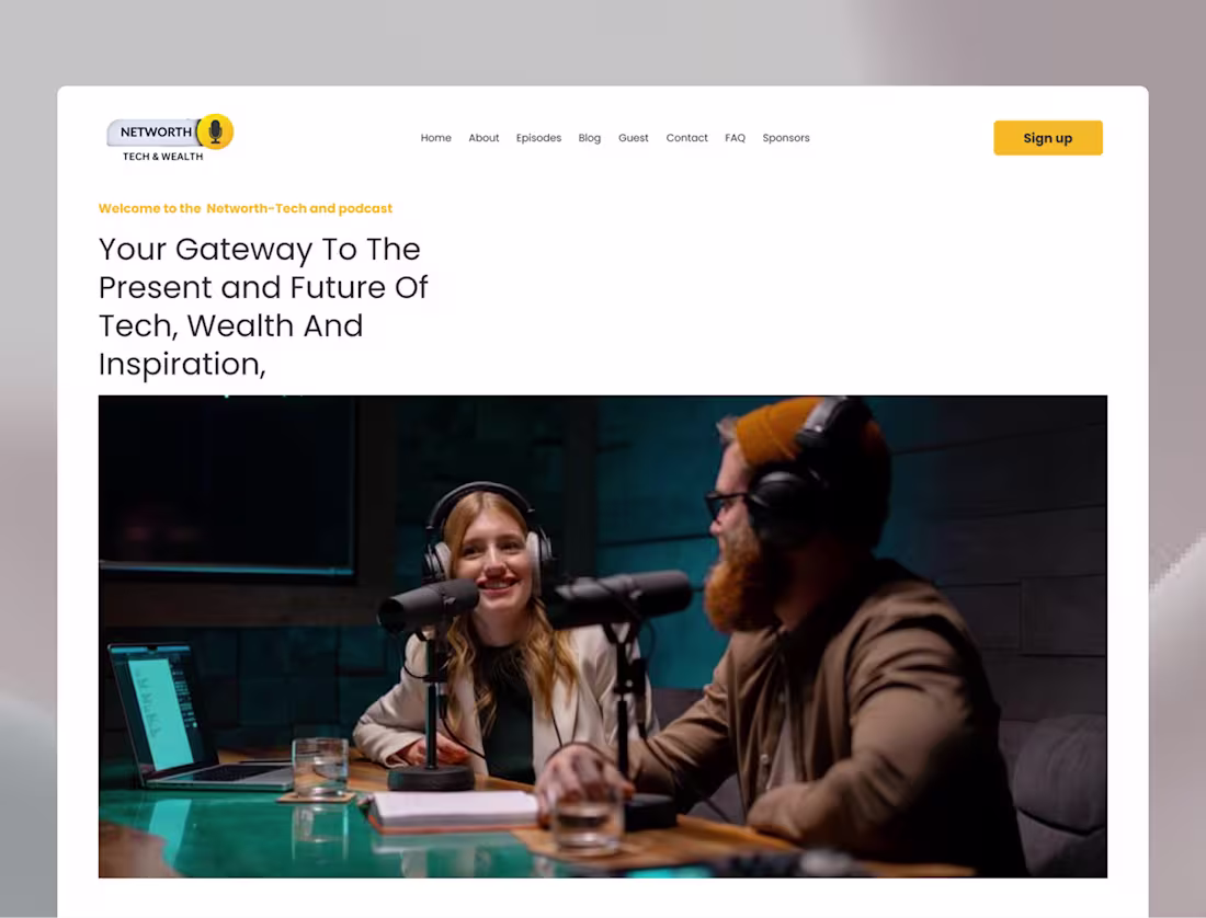 Cover image for Networth Podcast website 