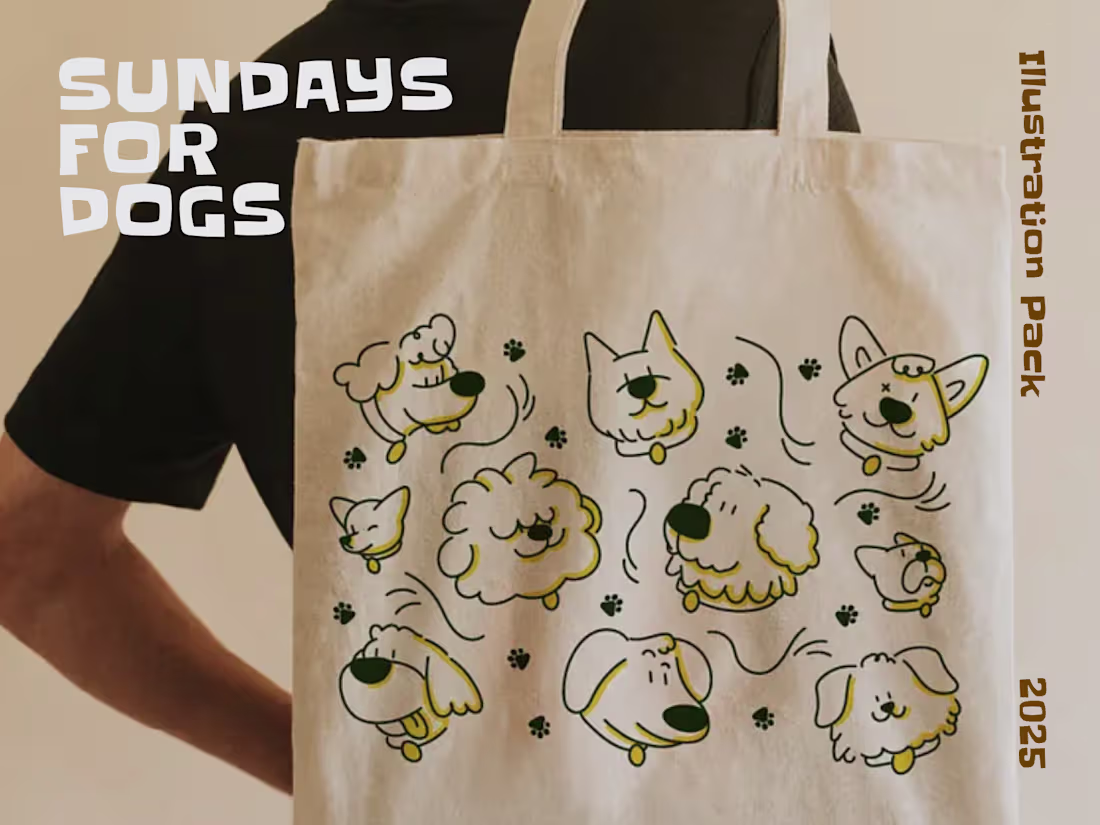 Cover image for Sundays For Dogs - Petcare Product Illustrations