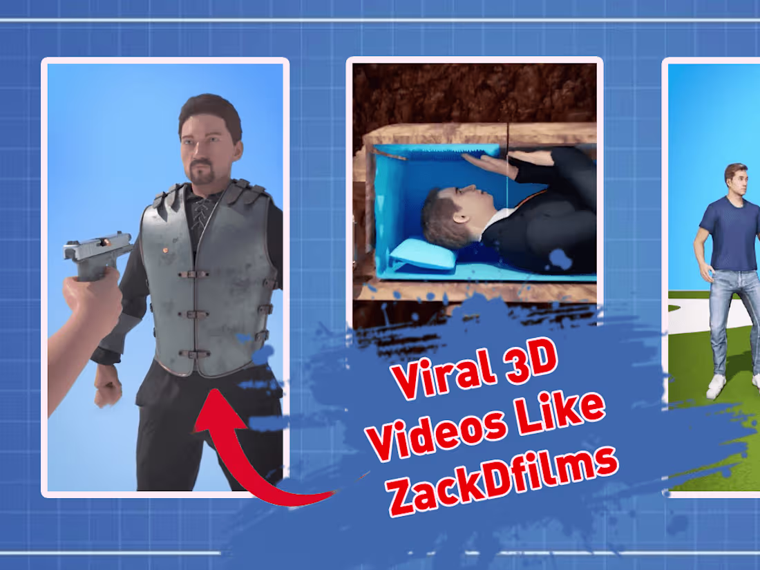 Cover image for i will create viral 3d animated short videos like zackdfilms