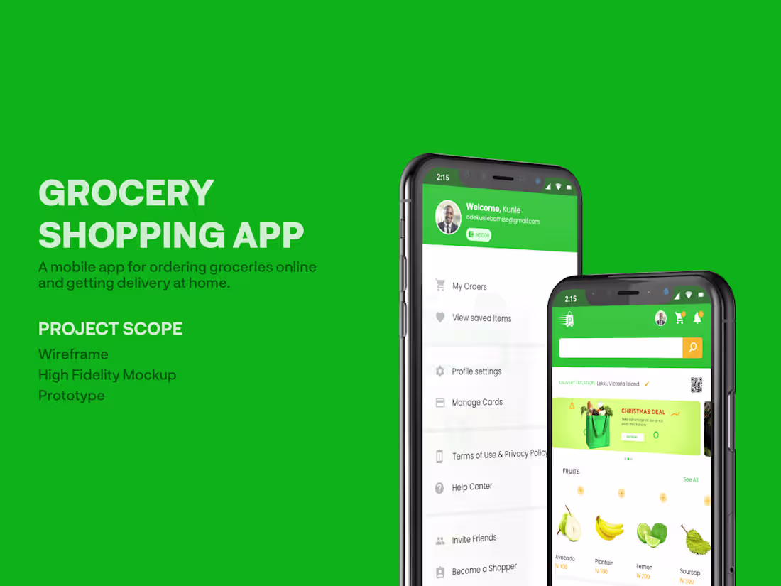 Cover image for Grocery shopping app