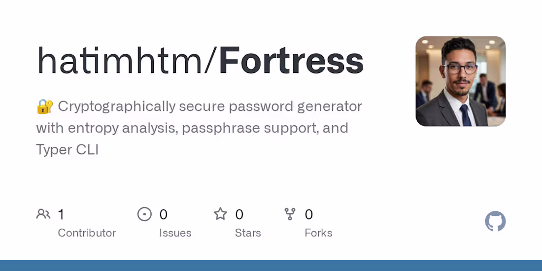 Cover image for Fortress Password Generator Development