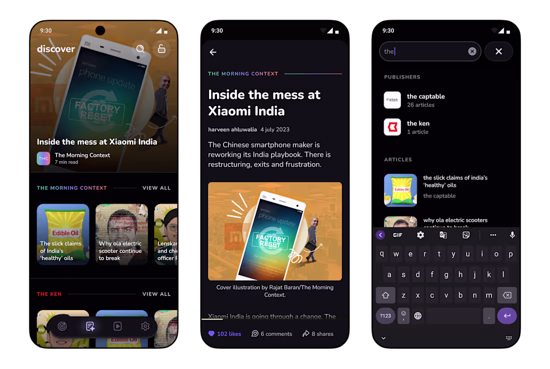 Cover image for Content discovery app