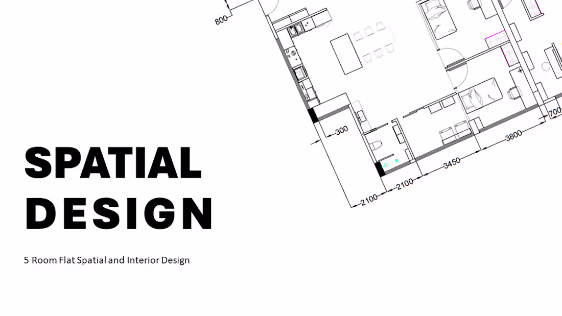 Cover image for Spatial Design for 5 Room Flat :: Behance