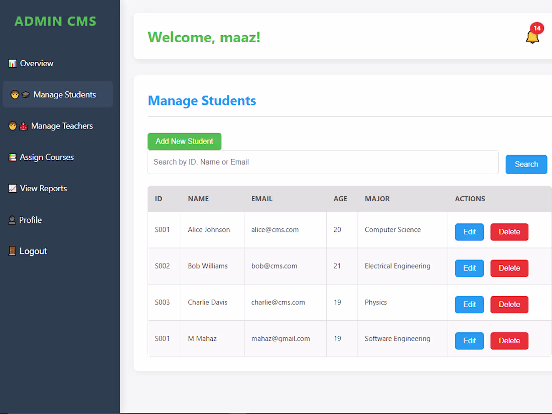 Cover image for Campus Management System 