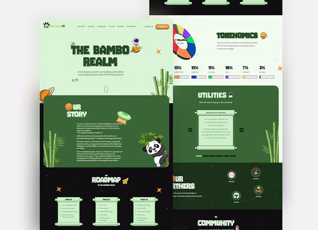 Cover image for BambooAI landing page design