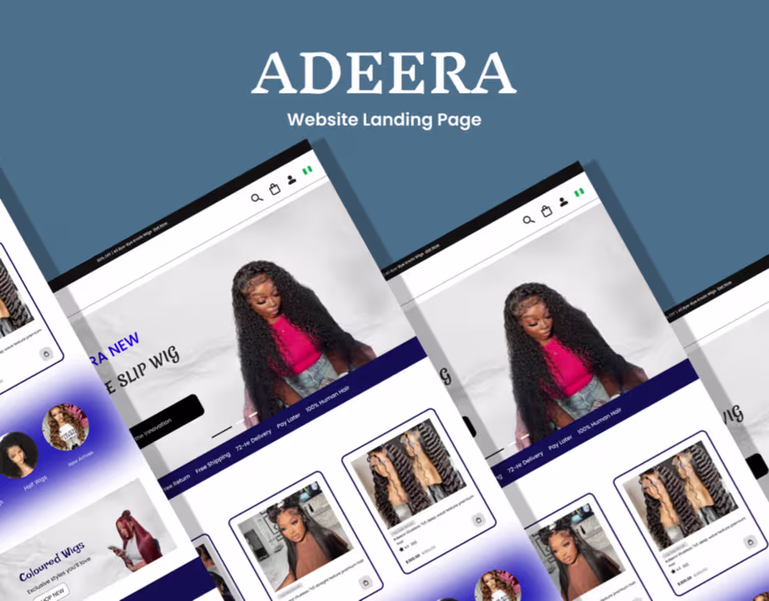 Cover image for ADEERA-Hair brand website
