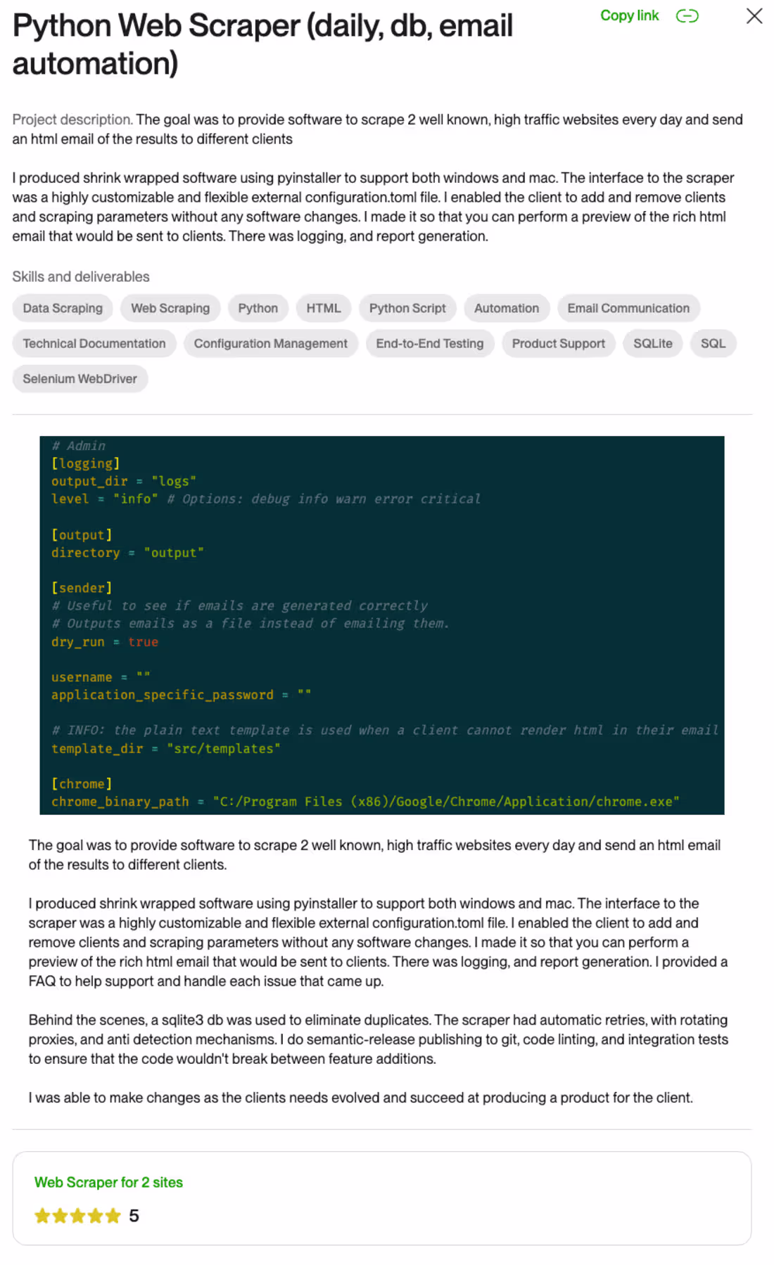 Cover image for Automatic email lead generation from web scraping CL & FB market