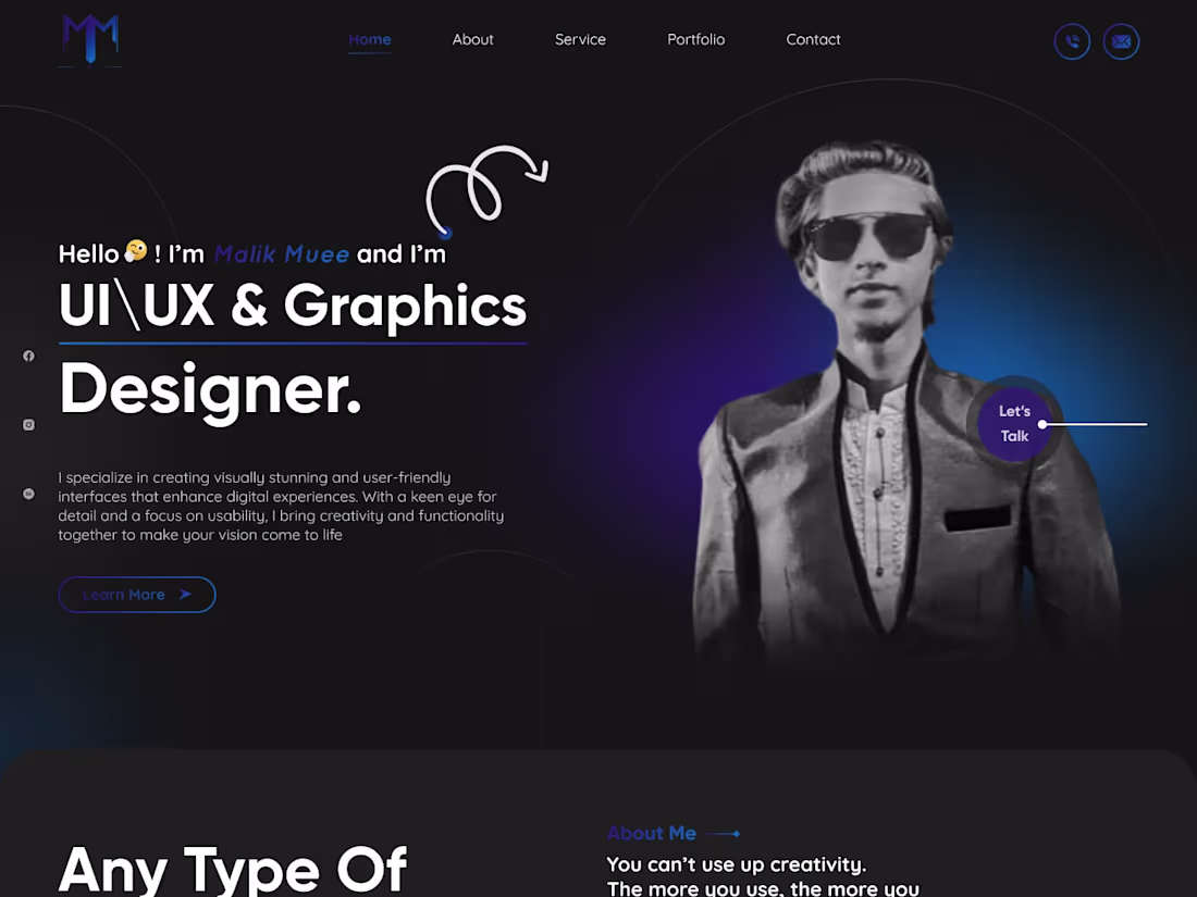 Cover image for Personal Portfolio Website UI Design
