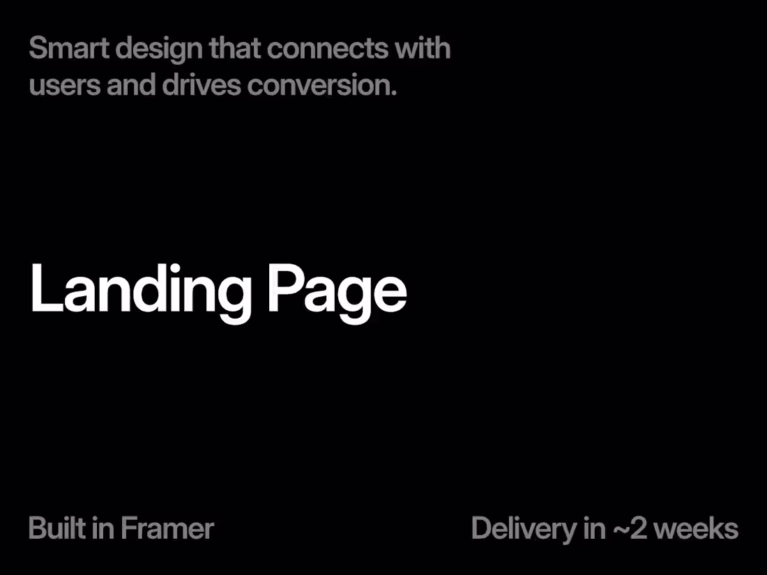 Cover image for Landing Page Design & Development in Framer