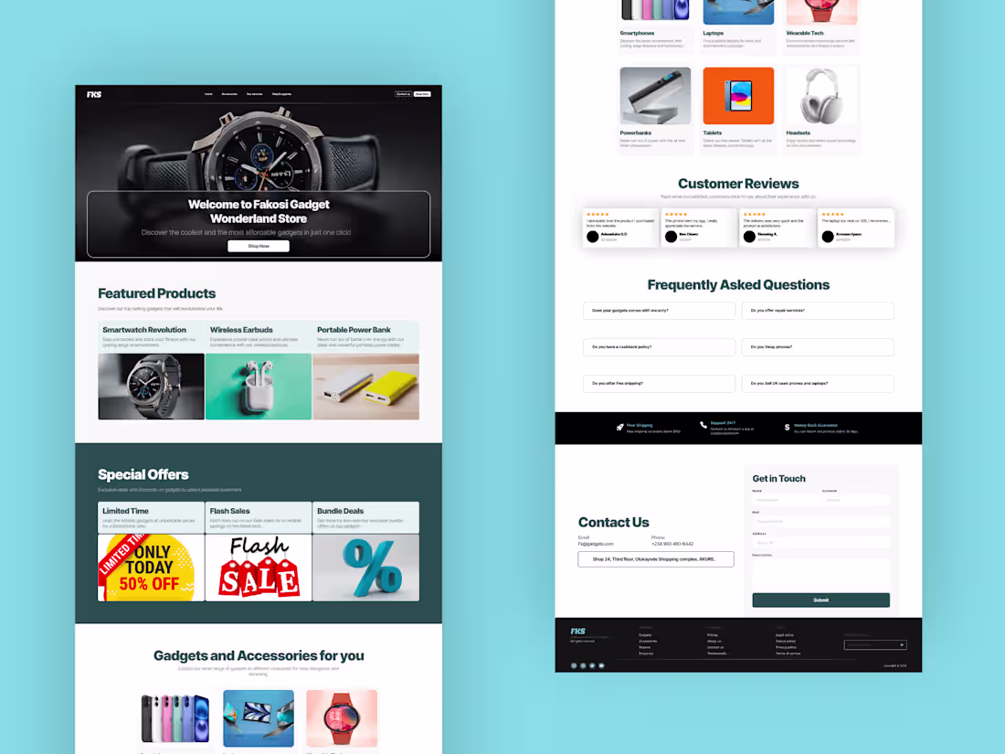 Cover image for Landing page UI design