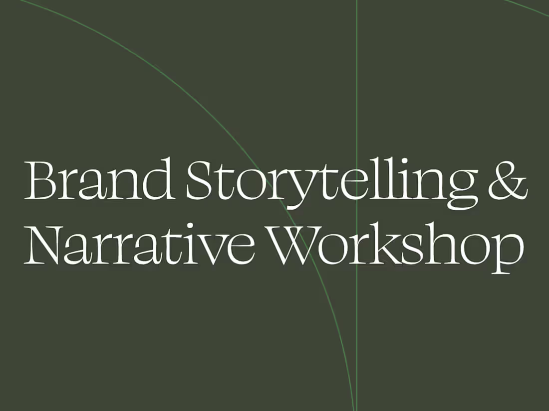 Cover image for Brand Storytelling & Narrative Workshop