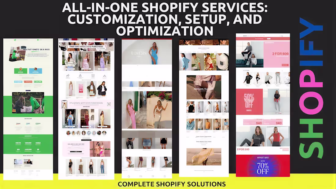 Cover image for Shopify Store Design & Redesign for Higher Conversions