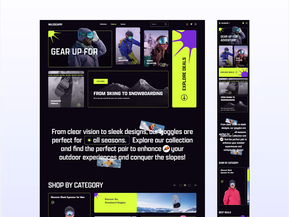 Cover image for WILDSCAPE | e-Commerce Website | UI/UX Design